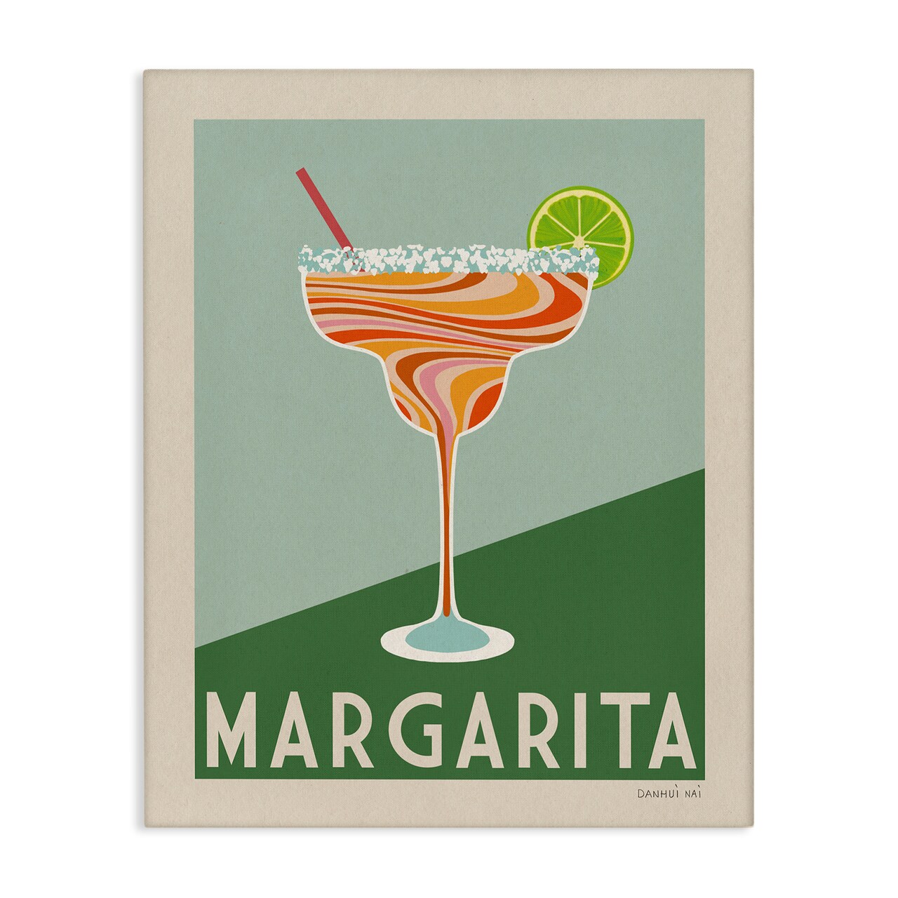 Stupell Industries Retro Swirled Margarita Canvas Wall Art Design by Danhui Nai